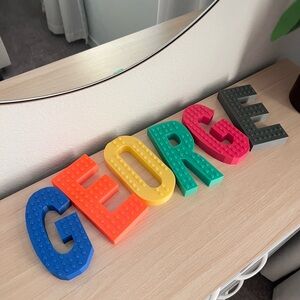 Colorful LEGO-Style Name Blocks GEORGE